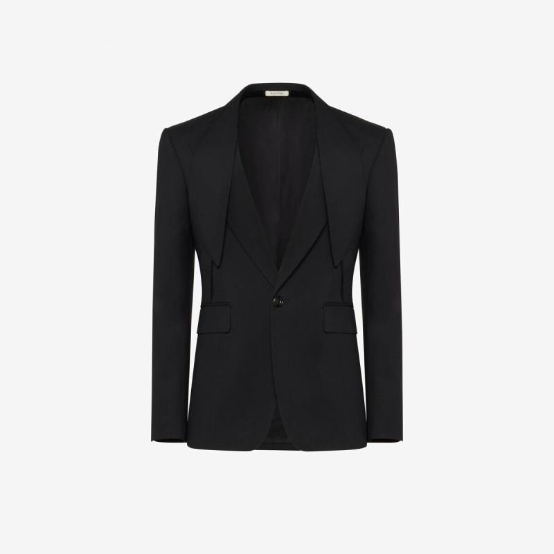 ALEXANDER MCQUEEN - Reverse Lapel Single-breasted Jacket - Item 791880QUAAC1